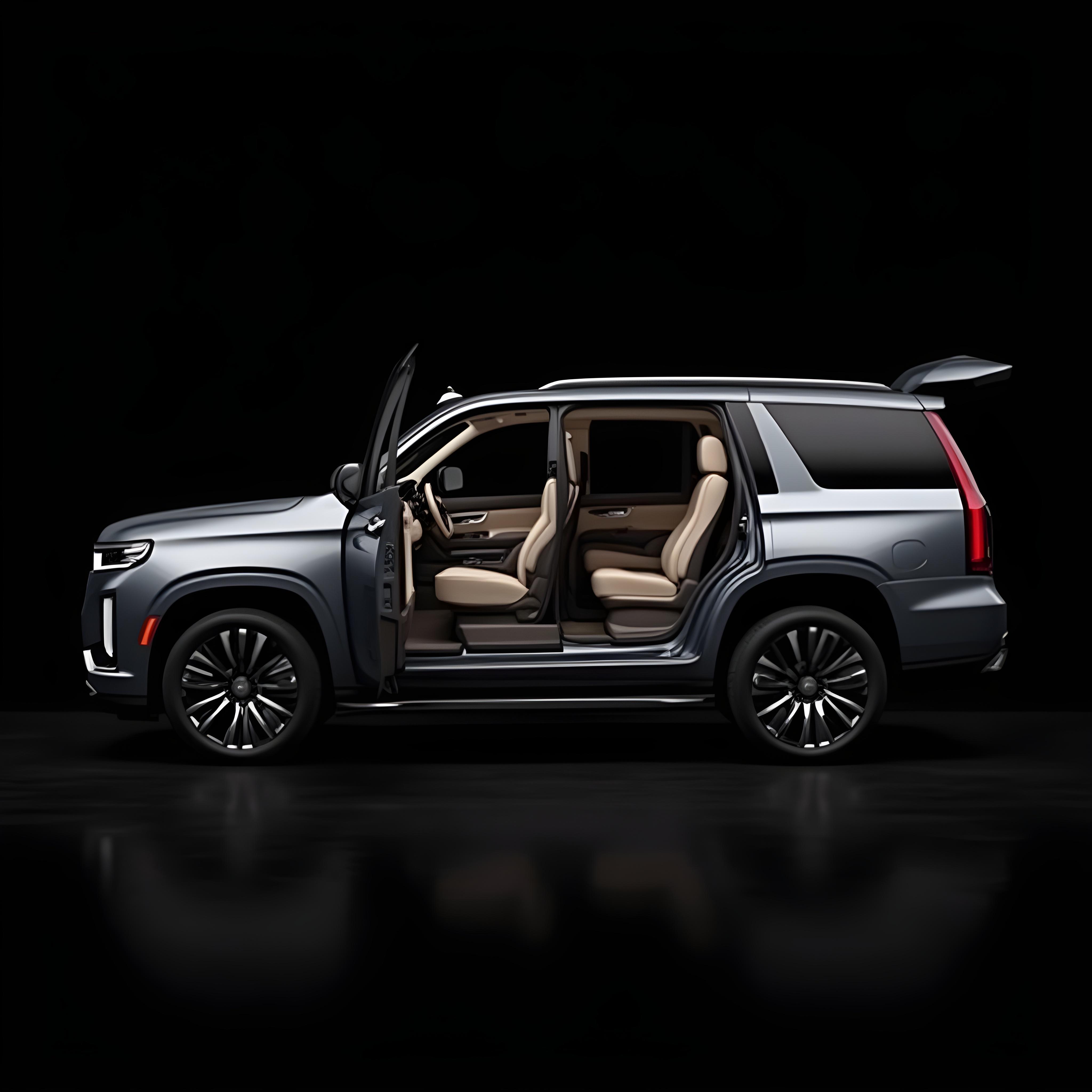 Escalade with open doors